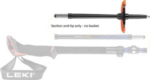 View the LEKI Sherpa FX Carbon Lower Replacement Pole Section — 14 mm | Tip Section online at Leki