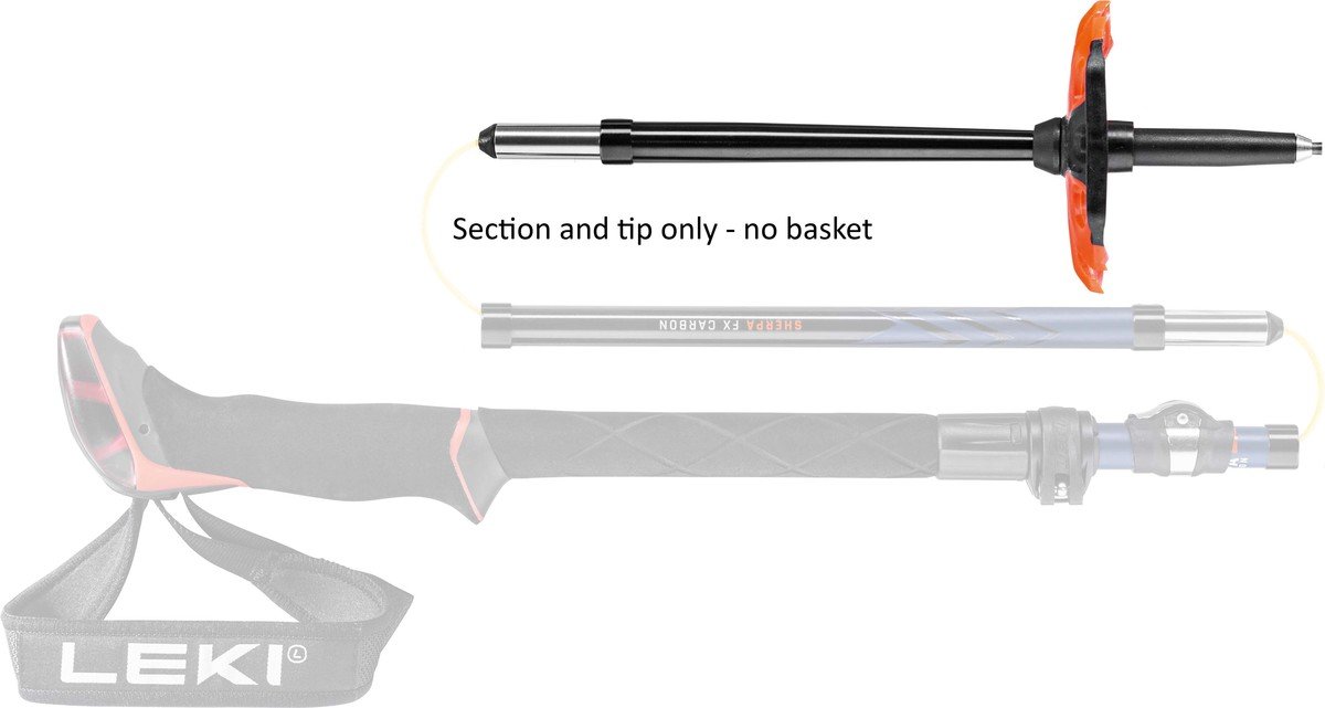 Buy the LEKI Sherpa FX Carbon Lower Replacement Pole Section — 14 mm | Tip Section online at Leki